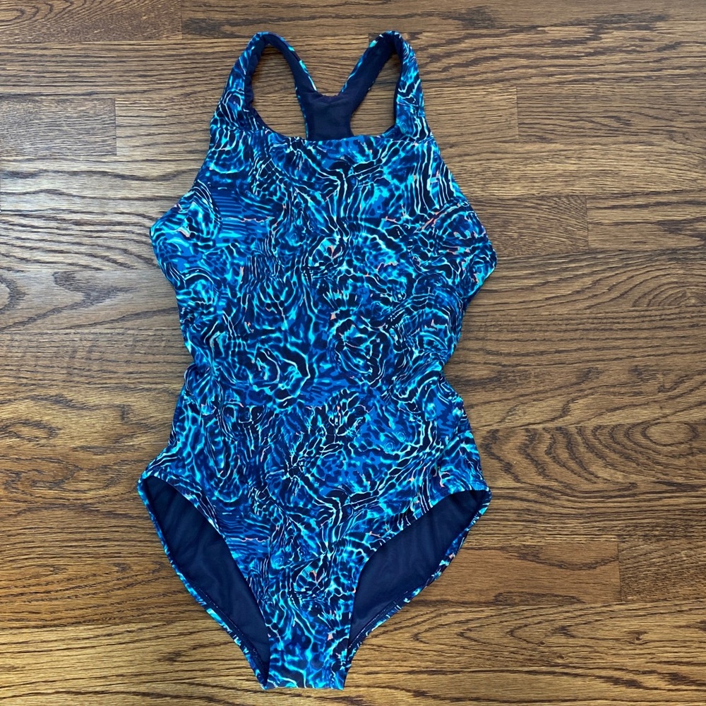 TYR Women’s Blue‎ Multicolor One Piece Competition Swimsuit Size XSmall Athlete